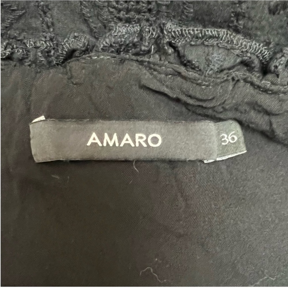 Amaro Off the Shoulder Black Eyelet Dress - Picture 5 of 7